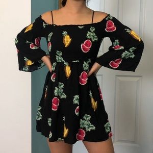 Off The Shoulder Bell Sleeve Dress